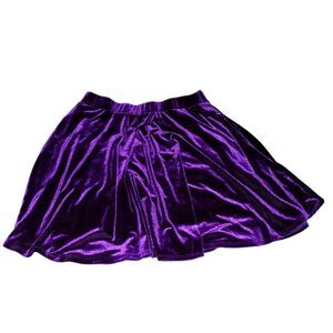 Purple Midnight Hour Velvet Skirt